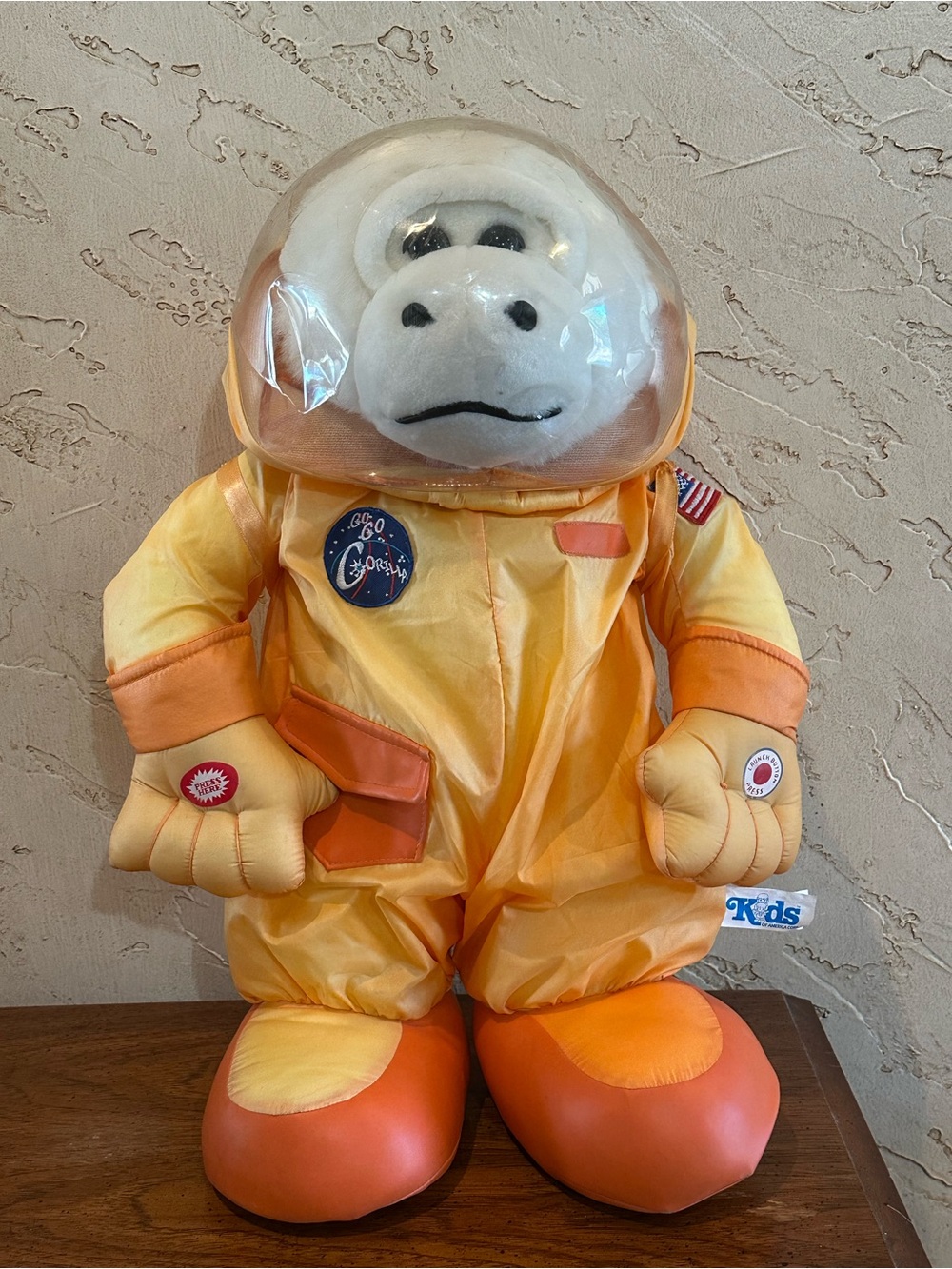Vtg Kids of America Captain Cornelius Go Go Gorilla Orange Astronaut RH WORKS